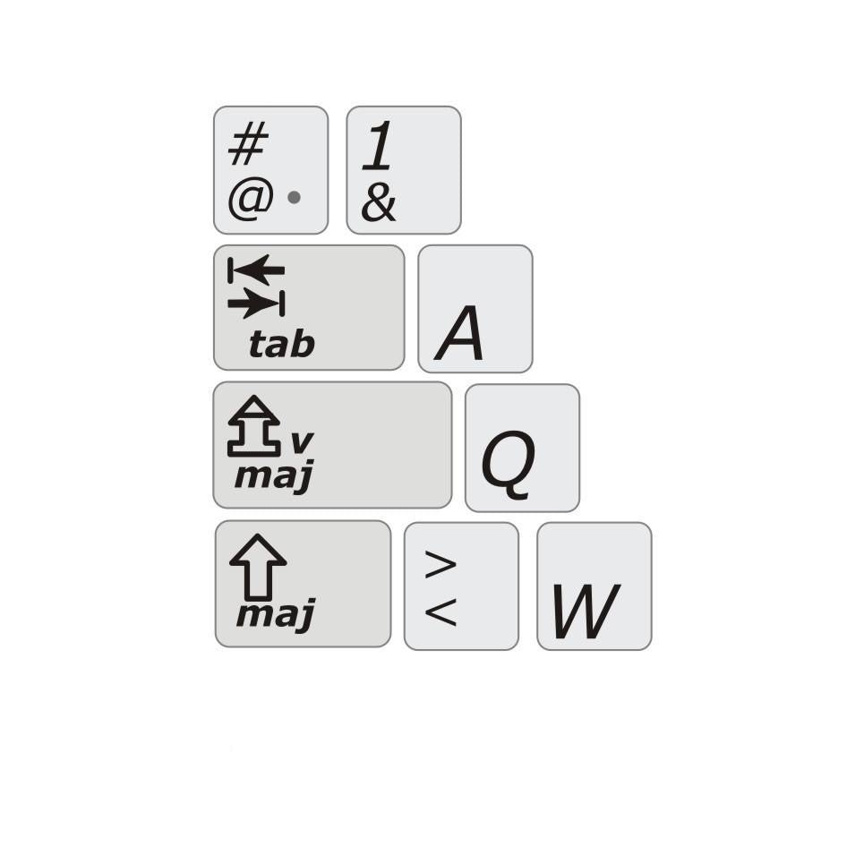 Autocollants claviers Mac FR France fonctions françaises 04006-12026