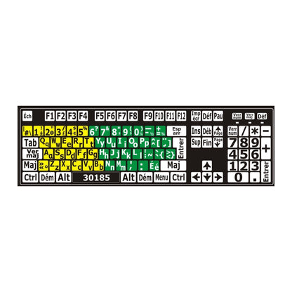 Clavier avec autocollants colorés installés - 30185