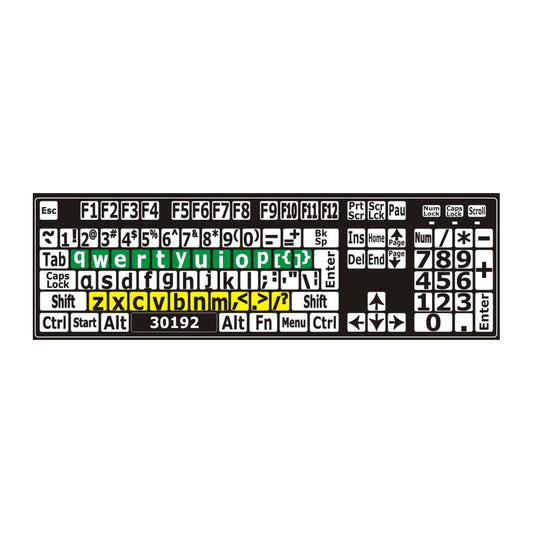 Clavier avec autocollants colorés installés - 30192