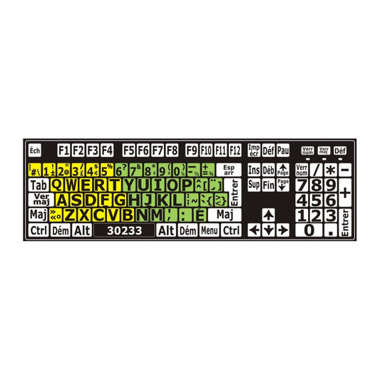 Clavier avec autocollants colorés installés - 30233