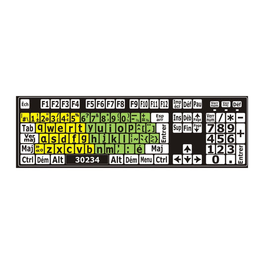 Clavier avec autocollants colorés installés - 30234