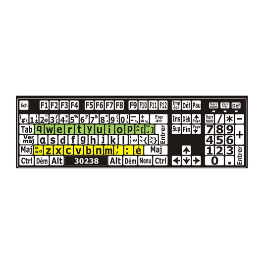 Clavier avec autocollants colorés installés - 30238