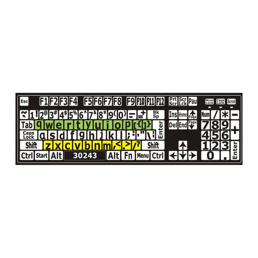 Clavier avec autocollants colorés installés - 30243