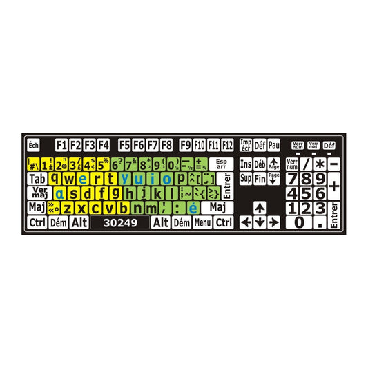 Clavier avec autocollants colorés installés - 30249