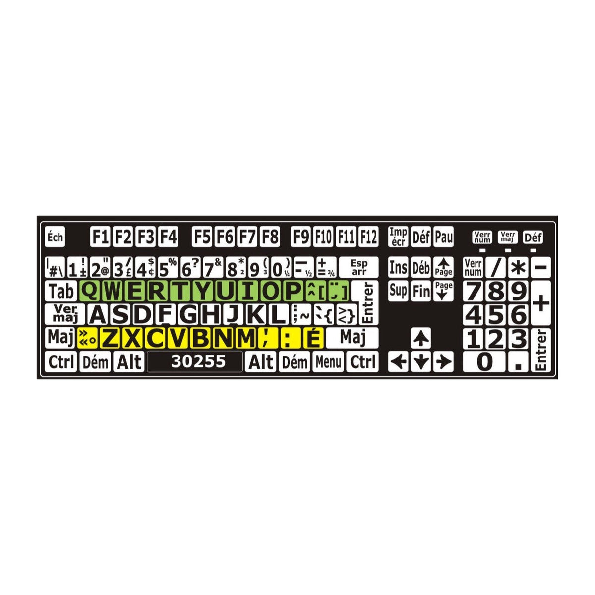 Clavier avec autocollants colorés installés - 30255