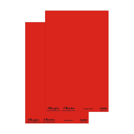 Feuillets d'autocollants repères de couleur rouge - 34880