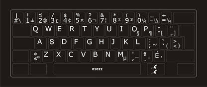 Autocollants opaques partie centrale clavier Windows français Canada - 01022