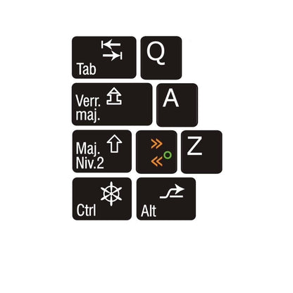 Autocollants clavier bilingue fonctions français Canada 01062-12002