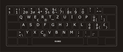 Autocollants partie centrale clavier Windows français (Suisse) 01082