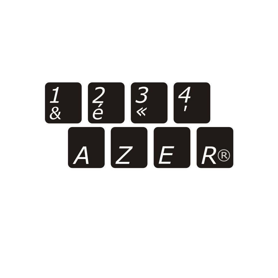 Autocollants lettres majuscules partie centrale clavier Mac français (France) 04002