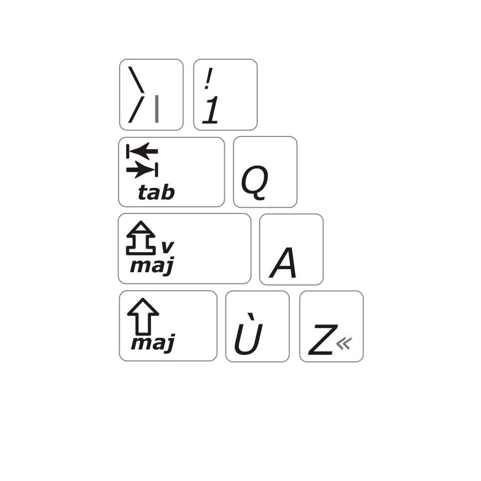 Autocollants clavier Mac français (Canada) Fonctions françaises 04058-12028