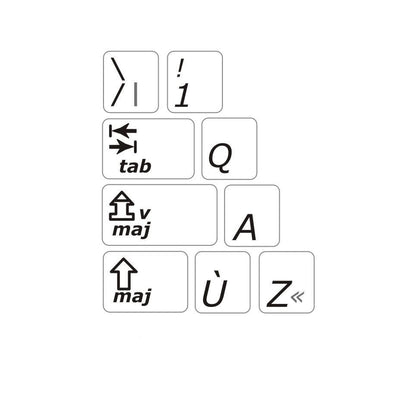 Autocollants clavier Mac français (Canada) Fonctions françaises 04058-12028