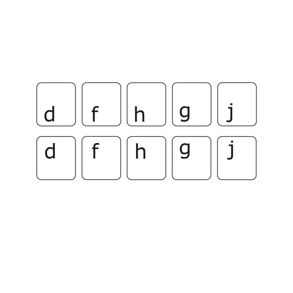 Autocollants lettres minuscules fond transparent clavier pâle 30152