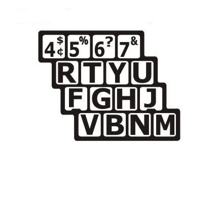Autocollants lettres majuscules clavier Windows français Suisse 30173