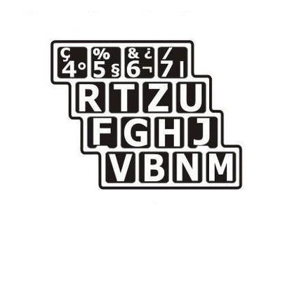 Autocollants lettres majuscules clavier Windows français Suisse 30174