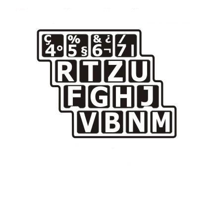 Autocollants lettres majuscules clavier Windows français Suisse 30174