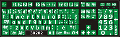 Autocollants clavier Windows français Canada minuscules 30202