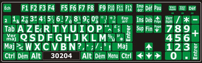 Autocollants lettres majuscules clavier Windows français (France) 30204