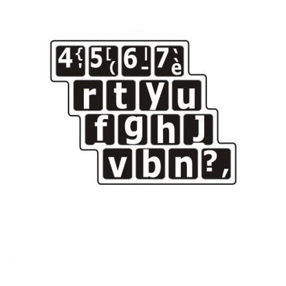 Autocollants lettres minuscules clavier Windows français (France) 30211