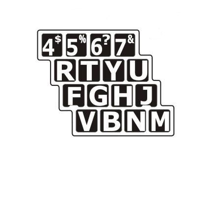 Autocollants lettres majuscules clavier Windows normalisé ACNOR  30228