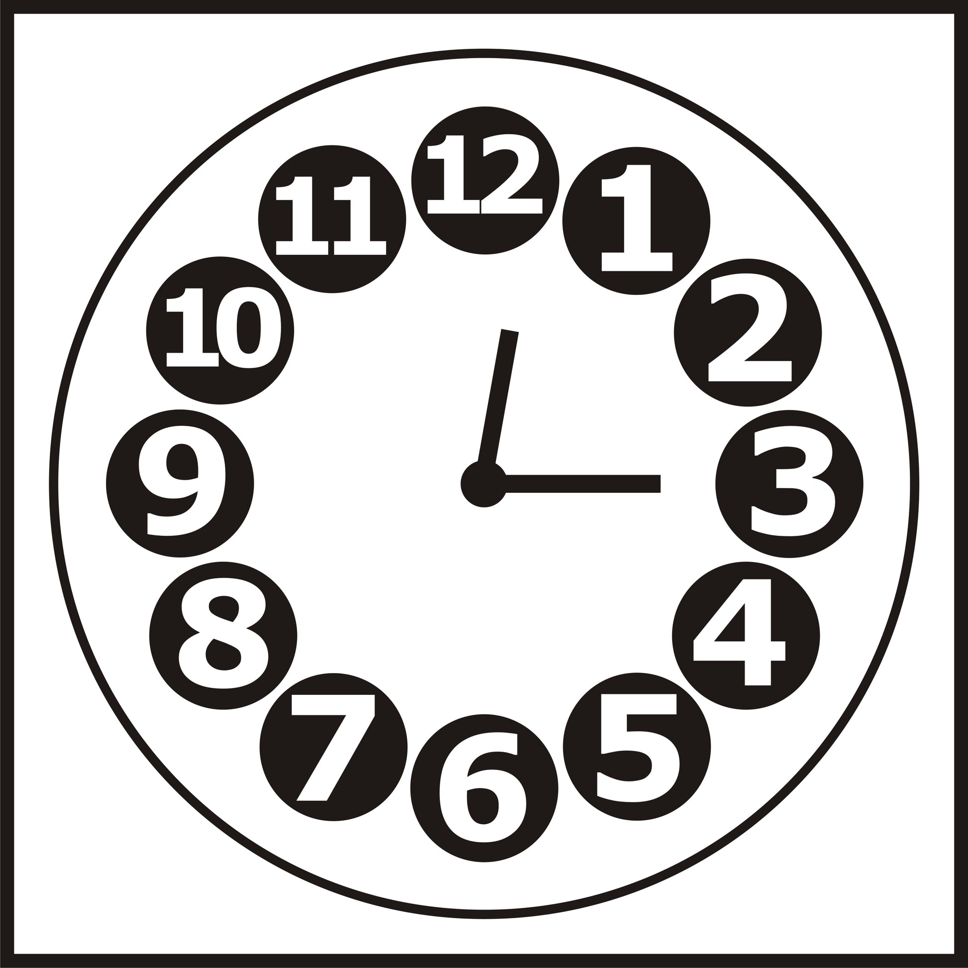 Autocollants horloge analogique 30605